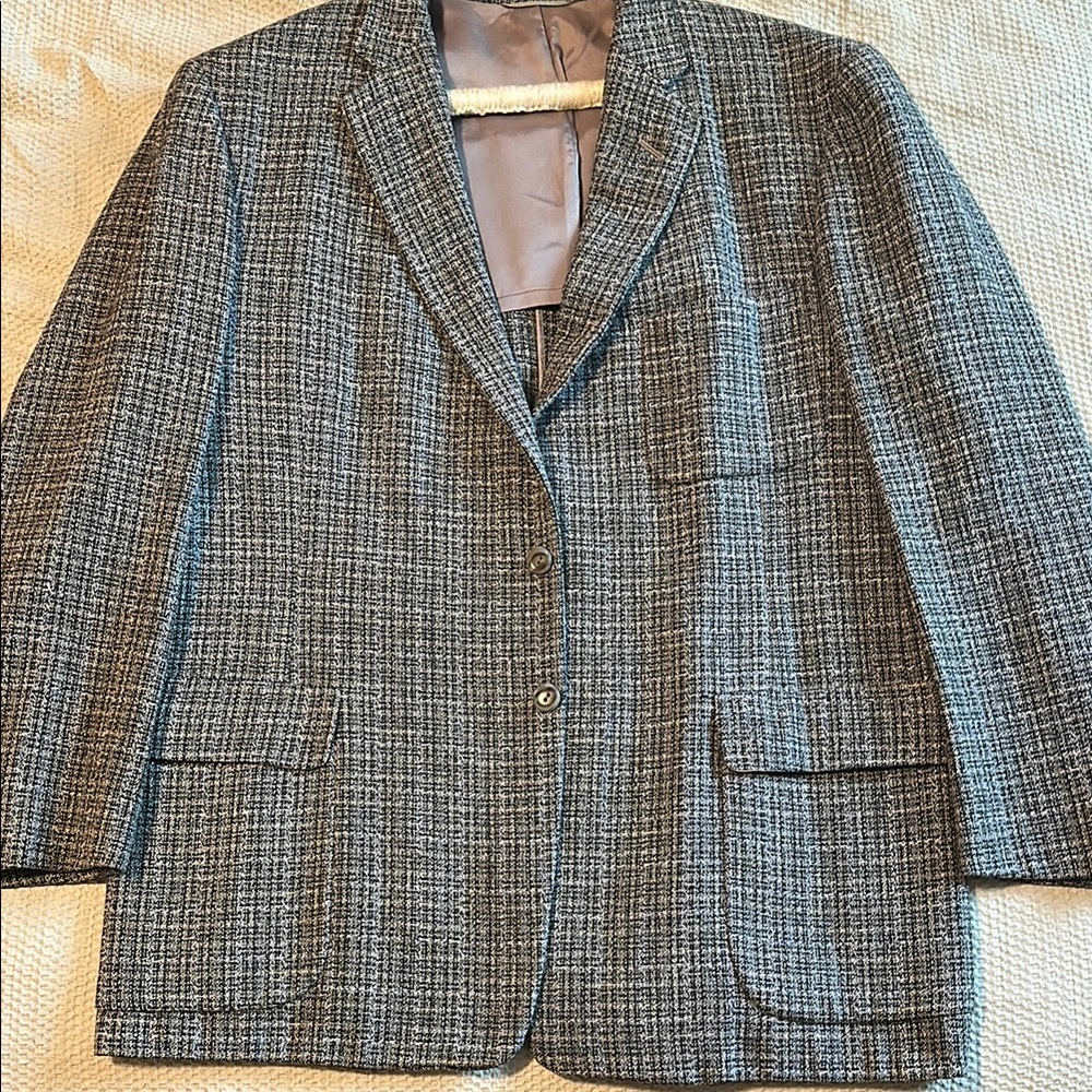 Men's Classic Gray Tweed Blazer